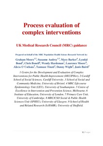 medical research council evaluation of complex interventions